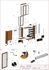 A1CRCAVBRUSA Wine Library Display Cabinet