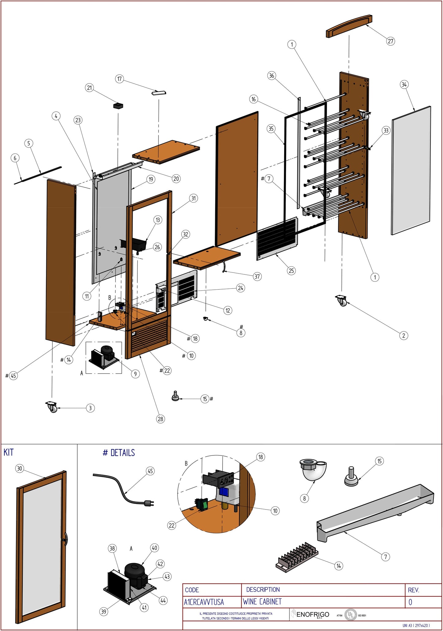 A1CRCAVVTUSA Diagram Part List