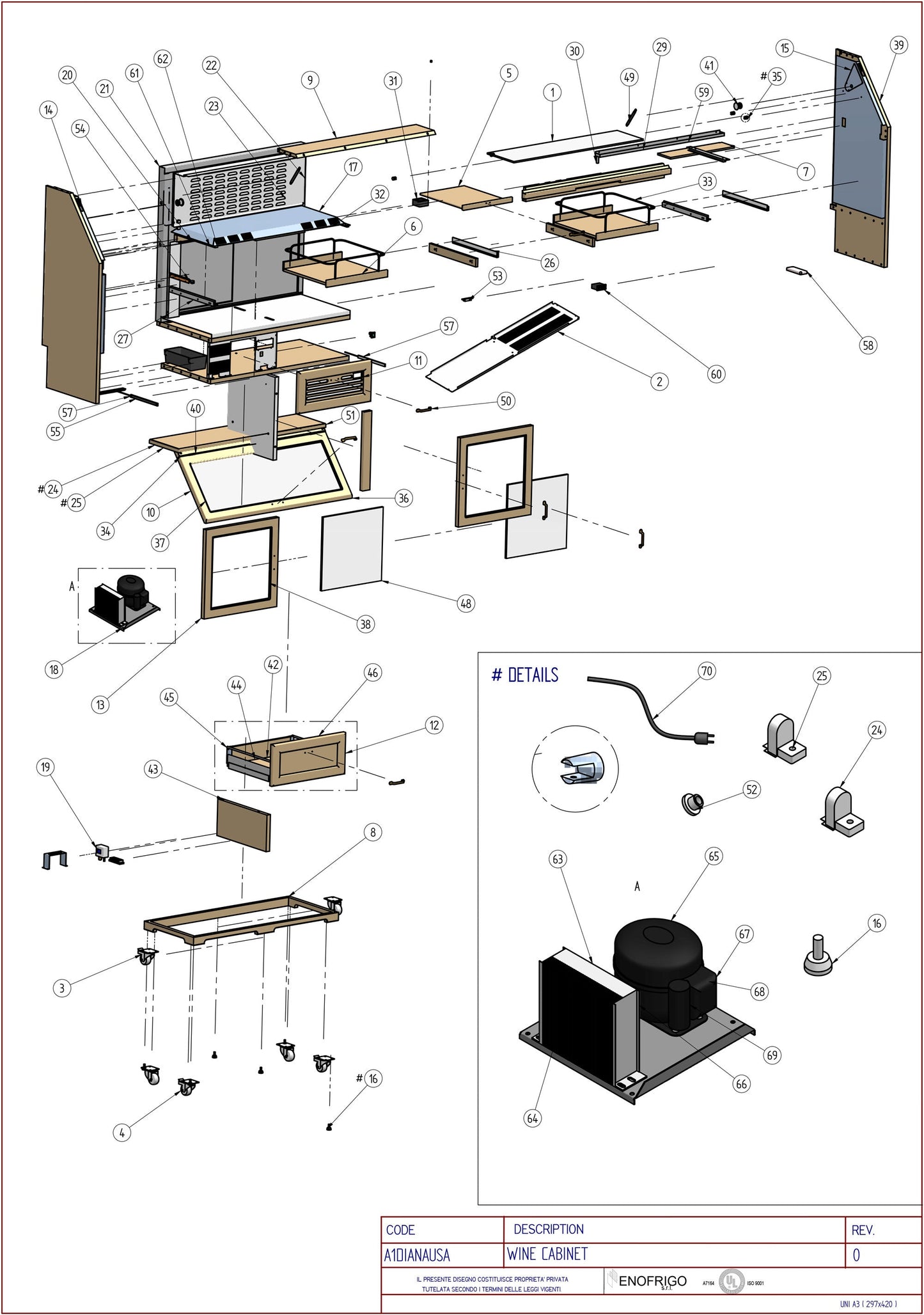 A1DIANAUSA Diagram Part List