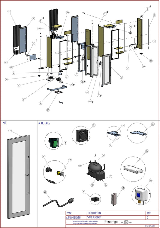 A1MIAMIBRVTU Diagram Part List