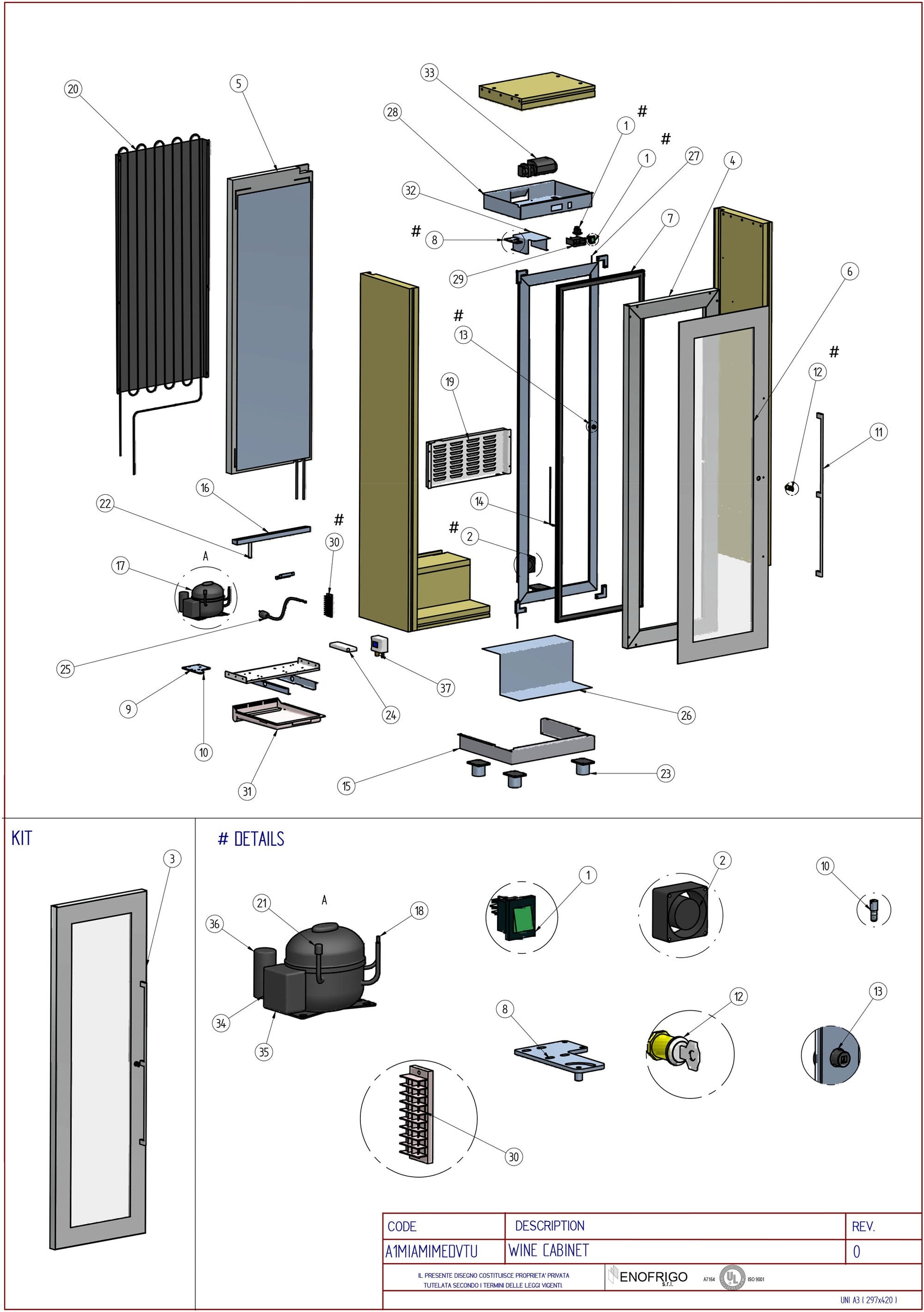 A1MIAMIMEDVTU Diagram Part List