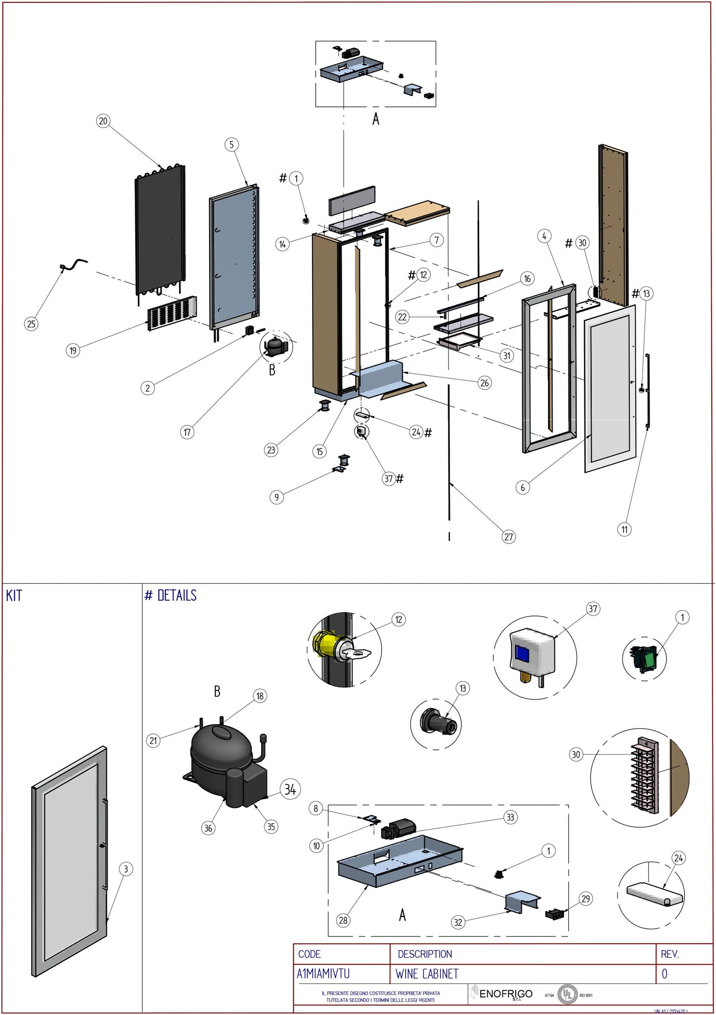 A1MIAMIVTU Diagram Part List