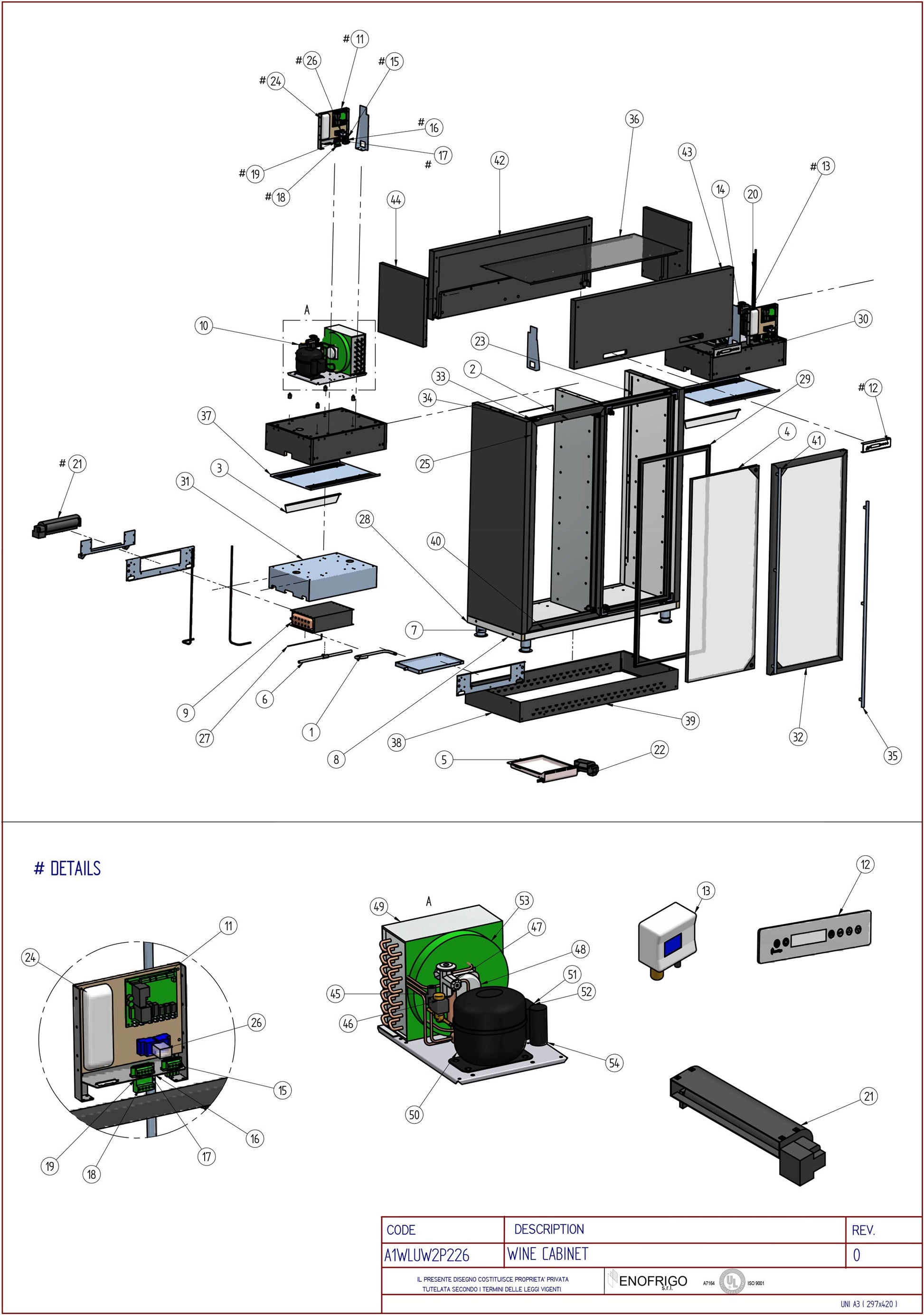 A1WLUW2P226 Diagram Part List